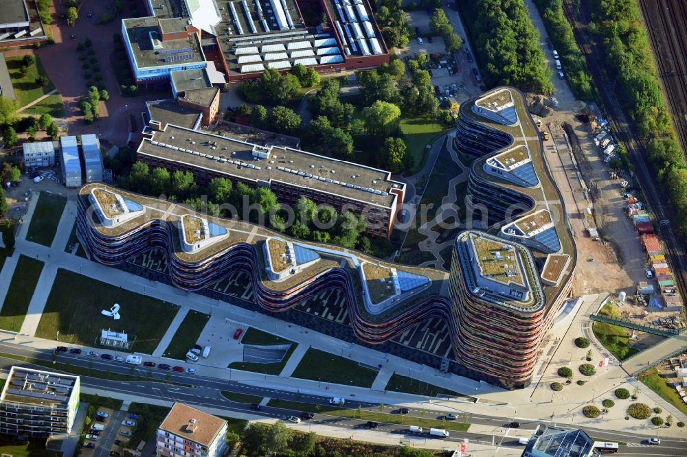 Aerial image Hamburg - Construction of the new building - complex of Ministry of Urban Development and Environment in Hamburg