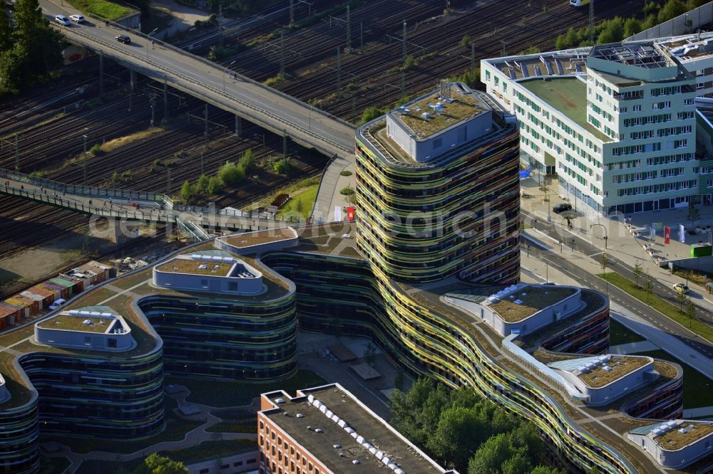 Hamburg from above - Construction of the new building - complex of Ministry of Urban Development and Environment in Hamburg