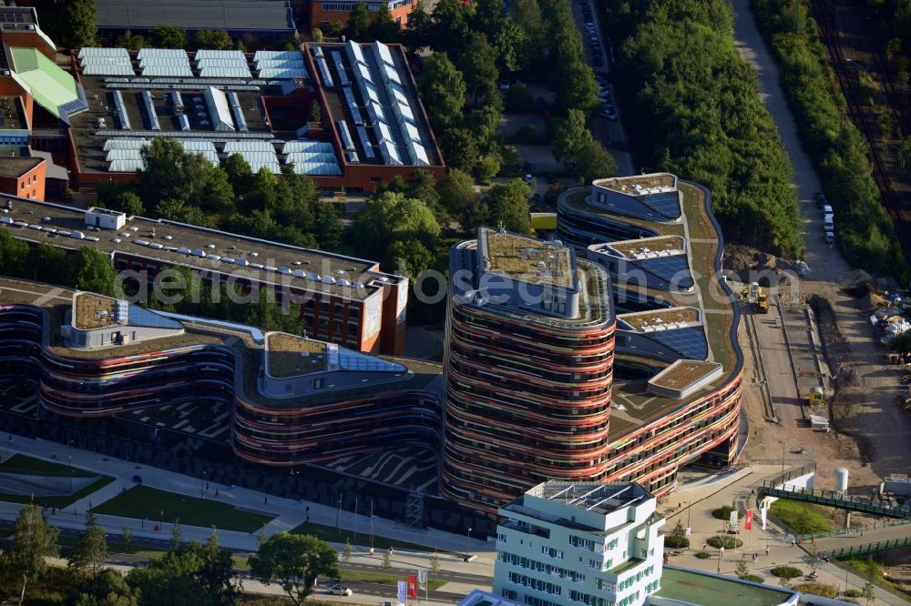 Hamburg from the bird's eye view: Construction of the new building - complex of Ministry of Urban Development and Environment in Hamburg