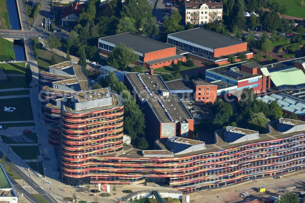 Hamburg from above - Construction of the new building - complex of Ministry of Urban Development and Environment in Hamburg