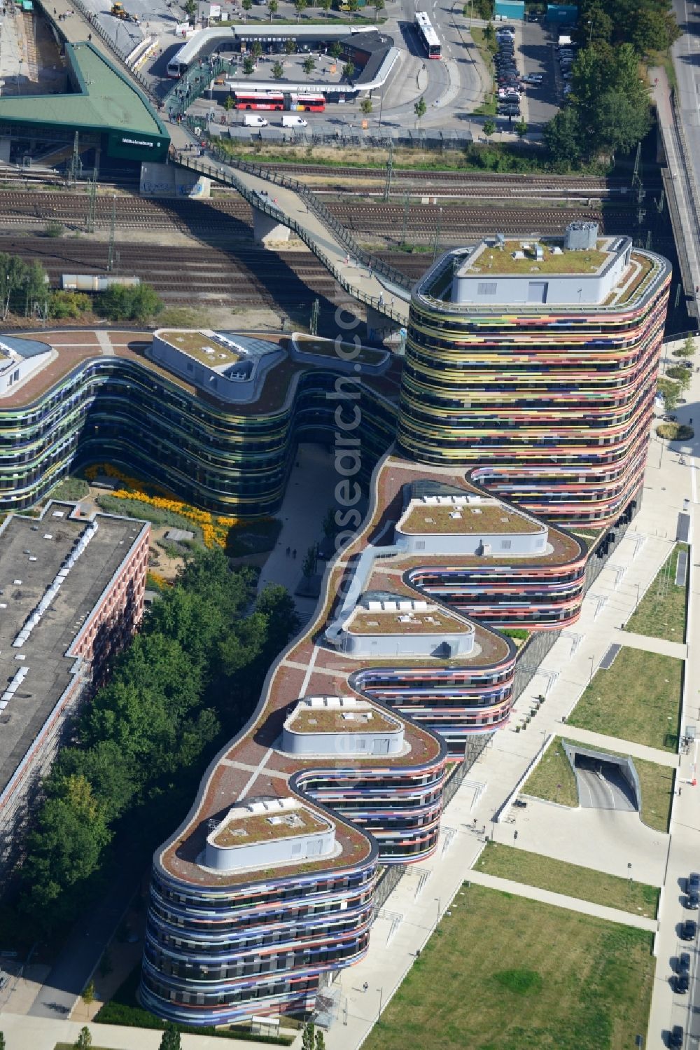 Aerial image Hamburg - Building - complex of Ministry of Urban Development and Environment in Hamburg