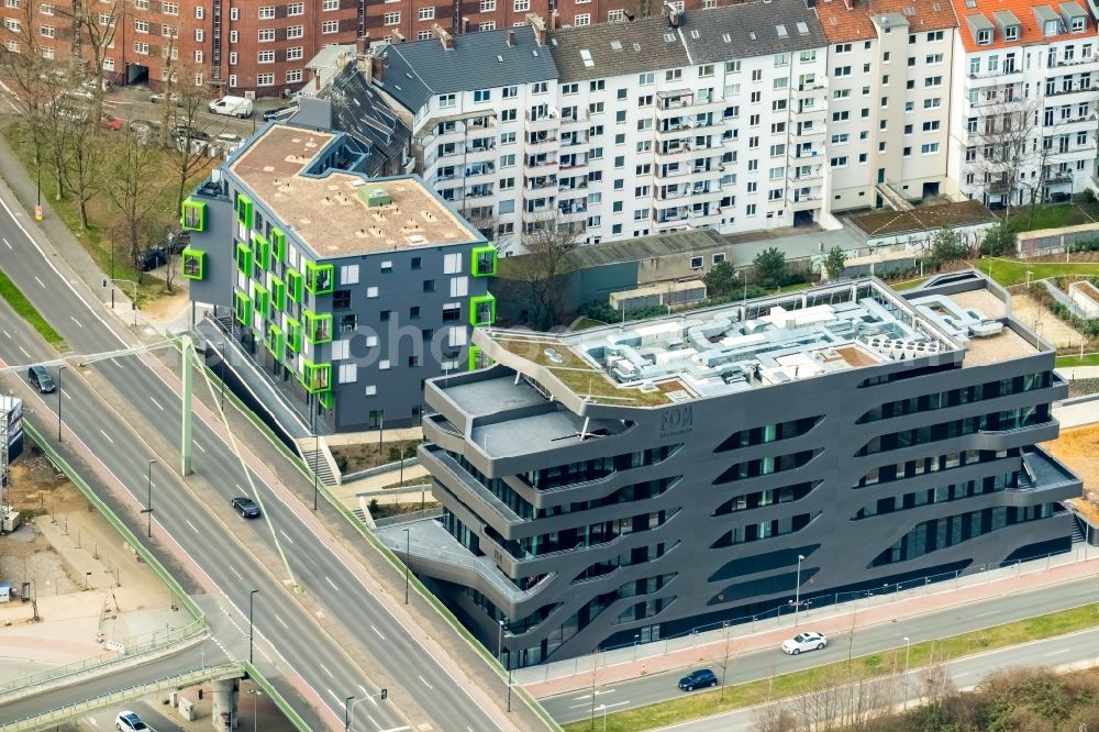 Düsseldorf from above - New building complex of the Duesseldorf Academy in Dusseldorf in North Rhine-Westphalia