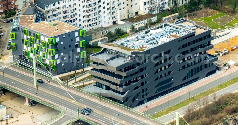 Aerial photograph Düsseldorf - New building complex of the Duesseldorf Academy in Dusseldorf in North Rhine-Westphalia