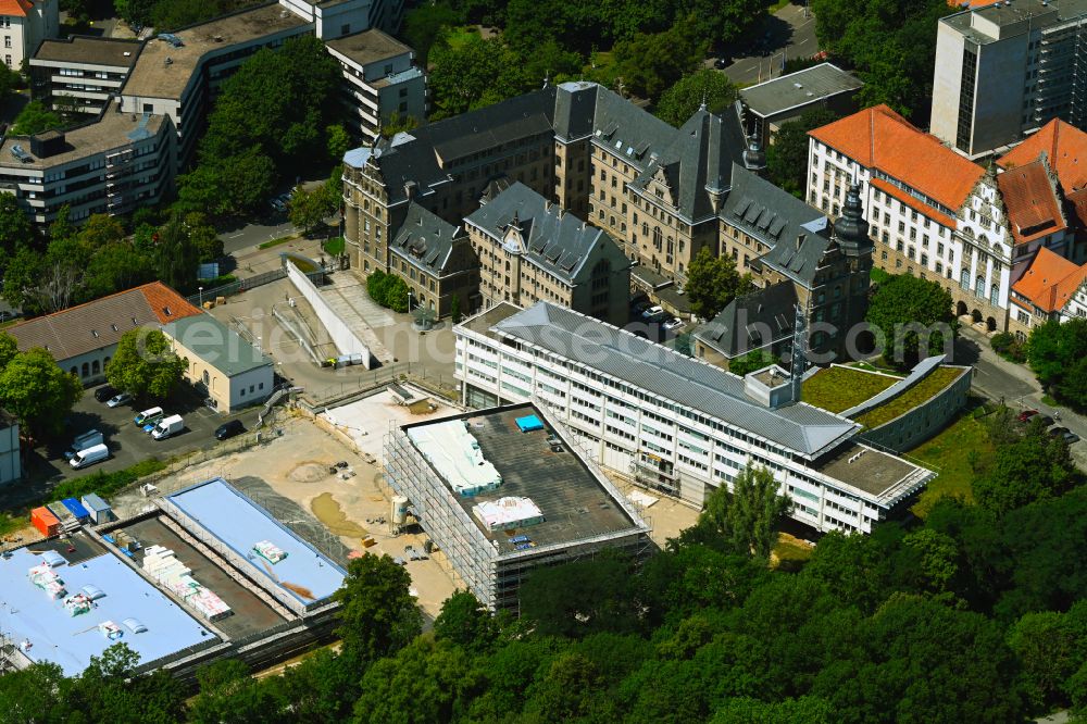 Aerial image Hannover - Construction site for the new building complex as a situation and command center and control center of the police - police headquarters on Waterloostrasse - Hannah-Ahrendt-Weg in Hanover in the state of Lower Saxony, Germany