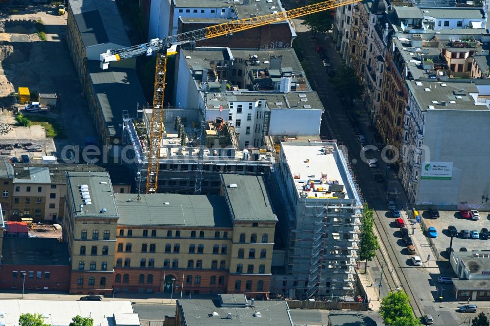 Aerial image Magdeburg - Construction site for the new police building complex on Buckauer Tor Ecke Sternstrasse in the district Altstadt in Magdeburg in the state Saxony-Anhalt, Germany