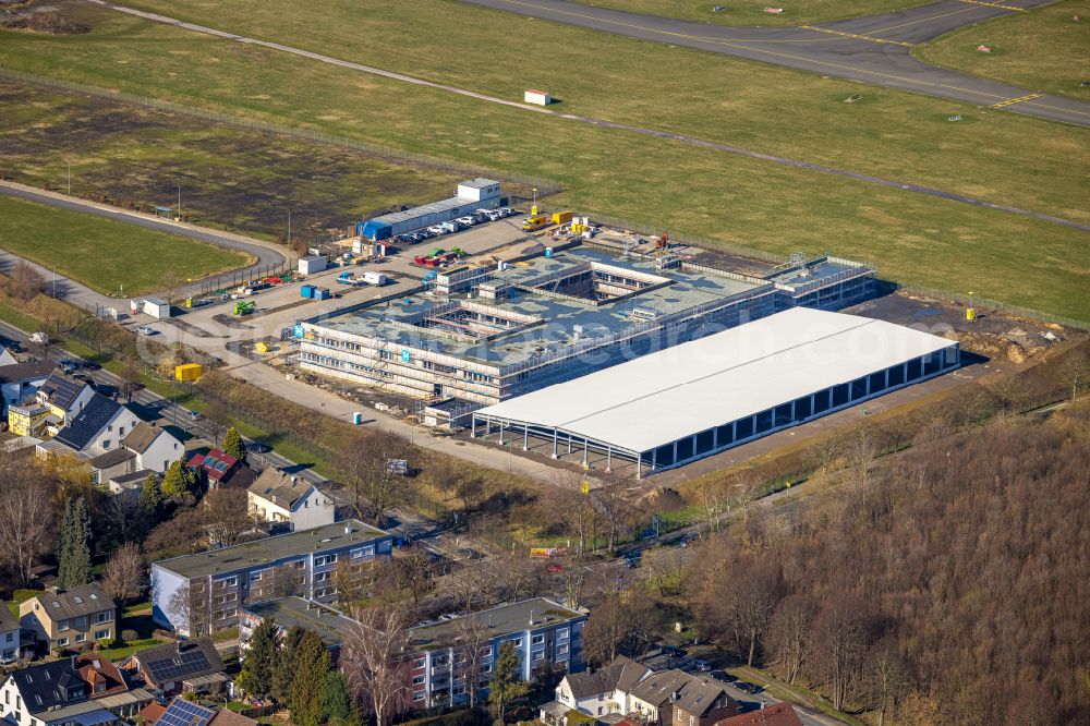 Aerial photograph Dortmund - Construction site for the new police building complex police headquarters on street Flughafenring in Dortmund at Ruhrgebiet in the state North Rhine-Westphalia, Germany