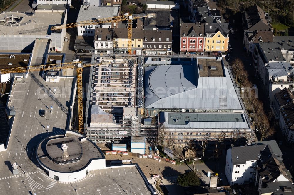 Velbert from above - Building complex of the StadtGalerie shopping center in Velbert in the state of North Rhine-Westphalia, Germany