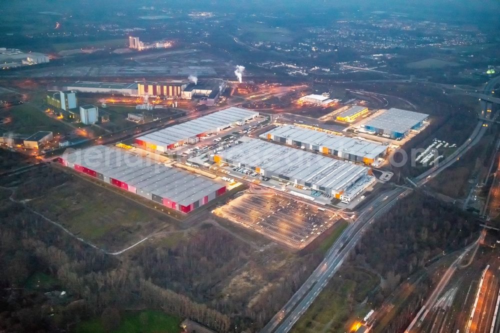 Aerial photograph Dortmund - Building complex on the site of the logistics center internet dealer Amazon in the district Innenstadt-Nord in Dortmund in the state North Rhine-Westphalia