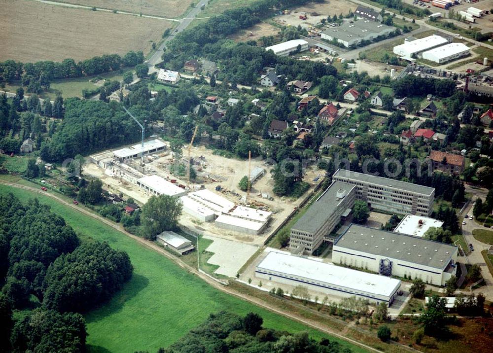 Aerial image Hoppegarten / Brandenburg - Neubau auf dem Gelände des Brandenburgischen Landesverkehrsamtes in Hoppgarten / Brandenburg