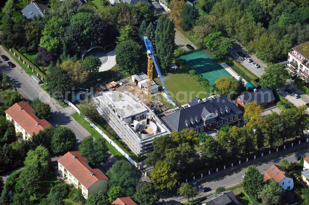 Aerial image Berlin - Erweiterungsbau / Neubau auf dem Geländer der Botschaft von Kasachstan