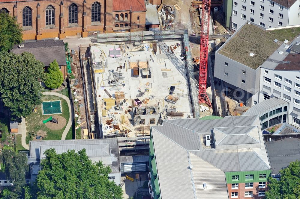 Aerial photograph Dortmund - New community center on the love frauenkirche in Dortmund in North Rhine-Westphalia