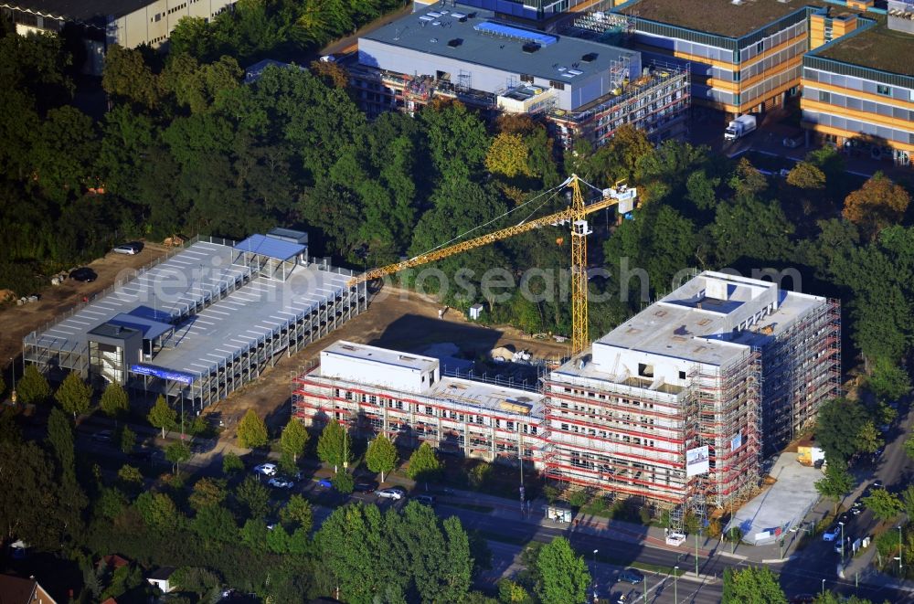 Berlin Marzahn from above - Construction of a health center at Blumbergerdamm by the company Bateg in the state of Berlin Marzahn