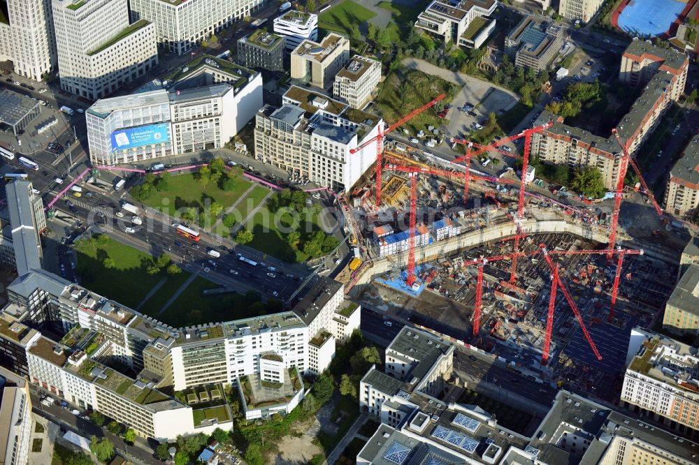 Berlin from the bird's eye view: New building on the site Wertheim at Leipziger Platz 12 in Berlin-Mitte