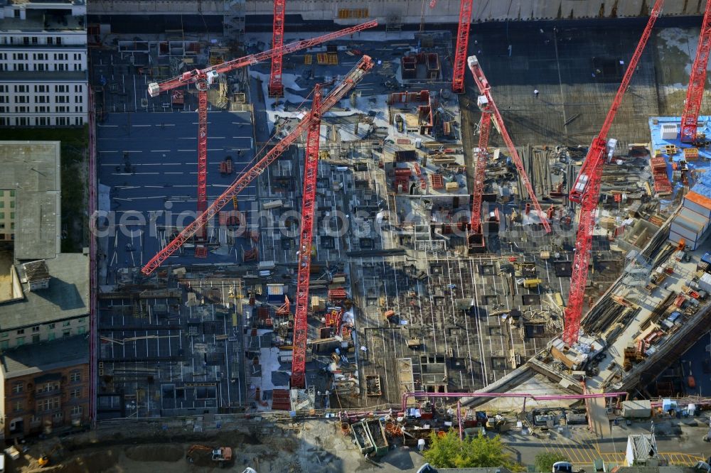 Berlin from above - New building on the site Wertheim at Leipziger Platz 12 in Berlin-Mitte