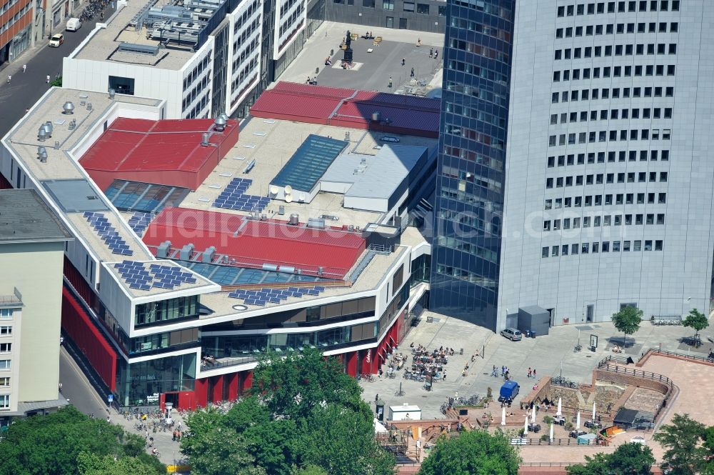 Aerial photograph Leipzig - Construction onto the main campus building of the University of Leipzig