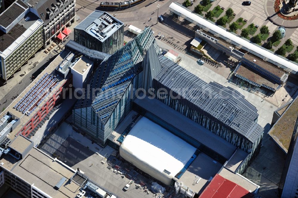 Aerial photograph Leipzig - Construction onto the main campus building of the University of Leipzig