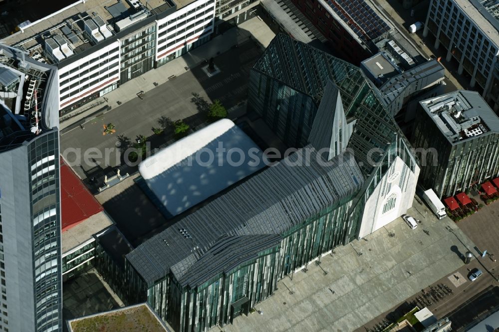 Aerial image Leipzig - Construction onto the main campus building of the University of Leipzig