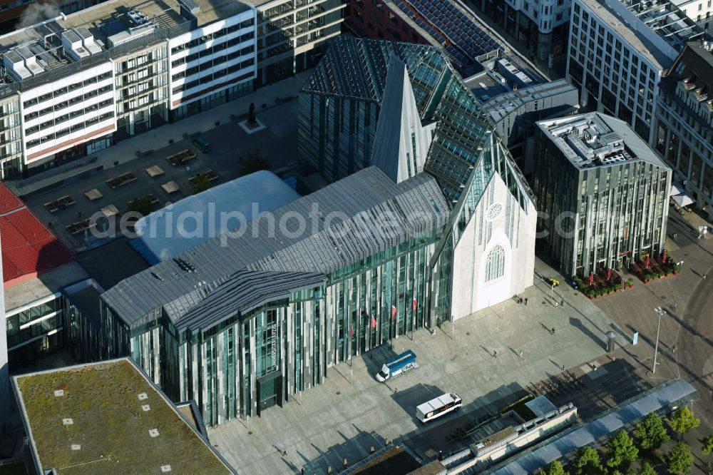 Aerial photograph Leipzig - Construction onto the main campus building of the University of Leipzig