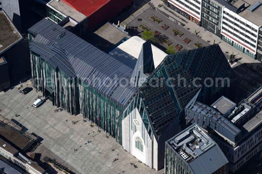 Aerial photograph Leipzig - Construction onto the main campus building of the University of Leipzig