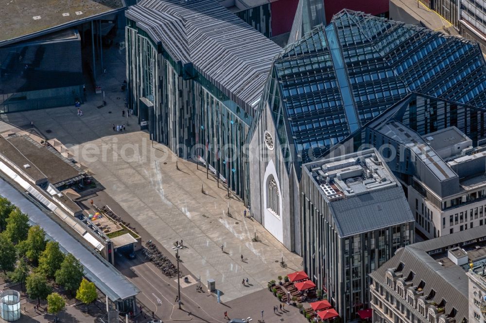 Aerial photograph Leipzig - Construction onto the main campus building of the University of Leipzig