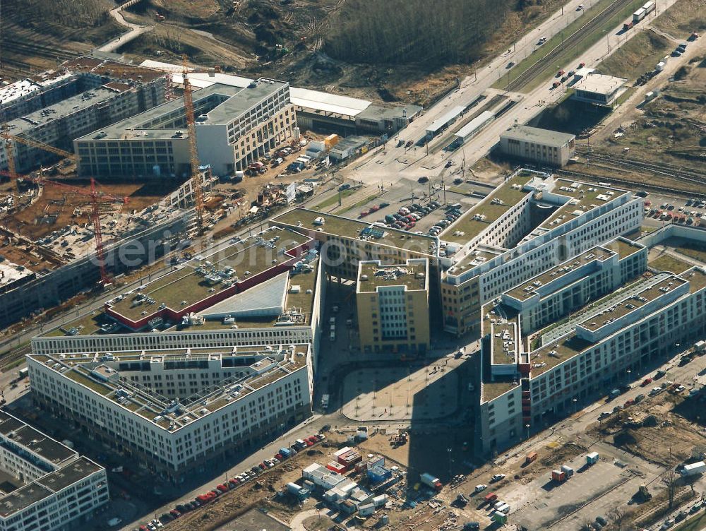 Aerial photograph Berlin - Hellersdorf - Neubau der Hellen Mitte der MEGA-AG in Berlin-Hellersdorf.