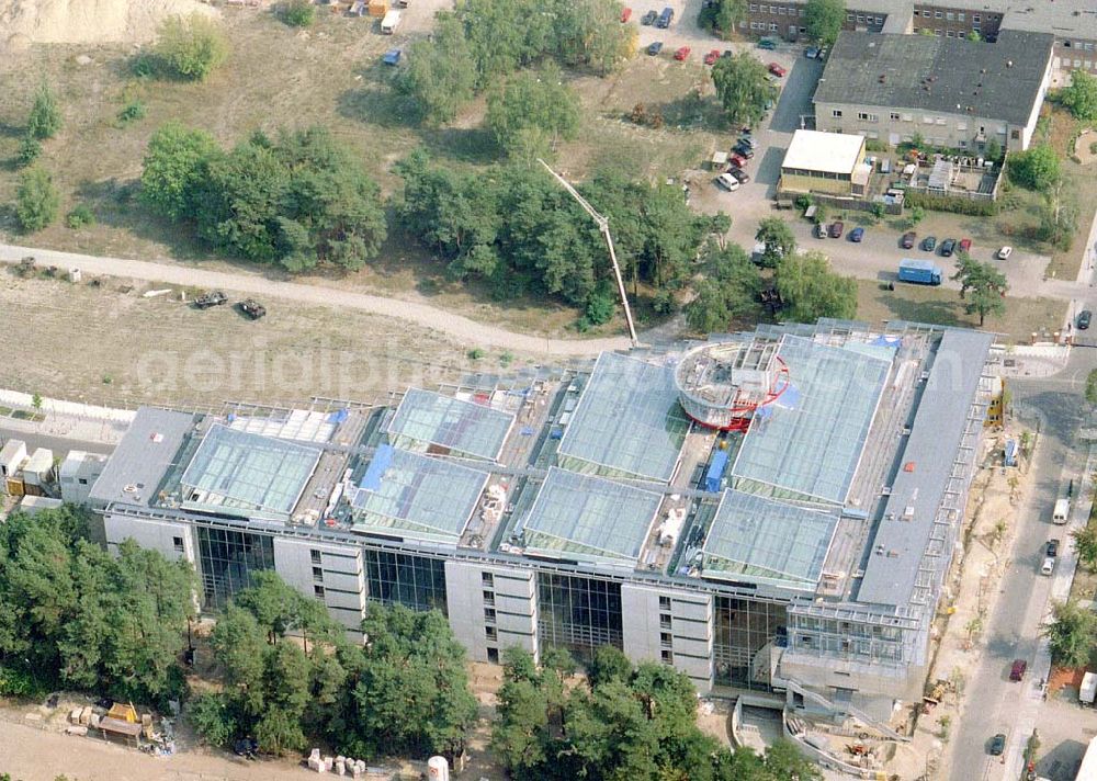 Potsdam - Babelsberg from above - Neubau der HFF Hochschule für Film und fernsehen auf dem Gelände des Filmparks Babelsberg.