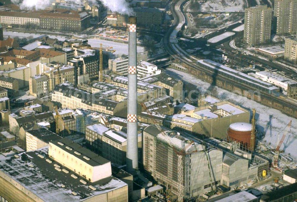 Berlin from the bird's eye view: Neubau des HKW in Berlin Mitte.