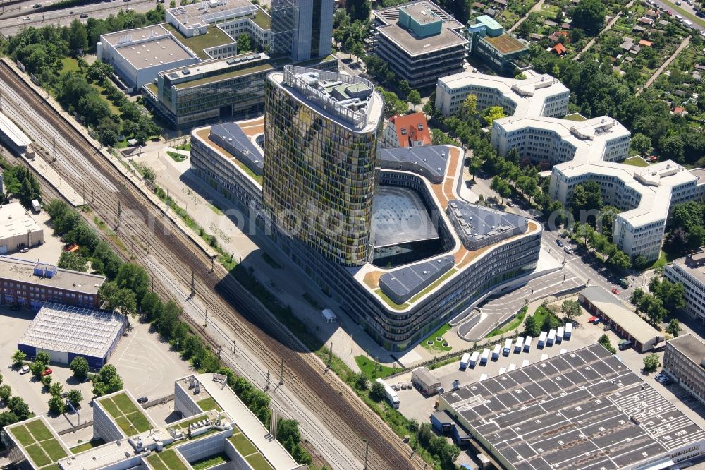 Aerial photograph München - The new build of the ADAC Headquaters at the Hansastrasse in Munich in the state Bavaria