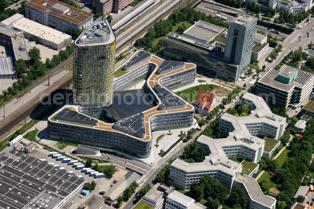 Aerial image München - The new build of the ADAC Headquaters at the Hansastrasse in Munich in the state Bavaria