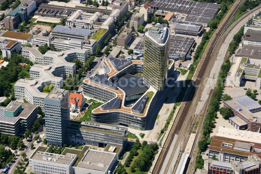 Aerial photograph München - The new build of the ADAC Headquaters at the Hansastrasse in Munich in the state Bavaria