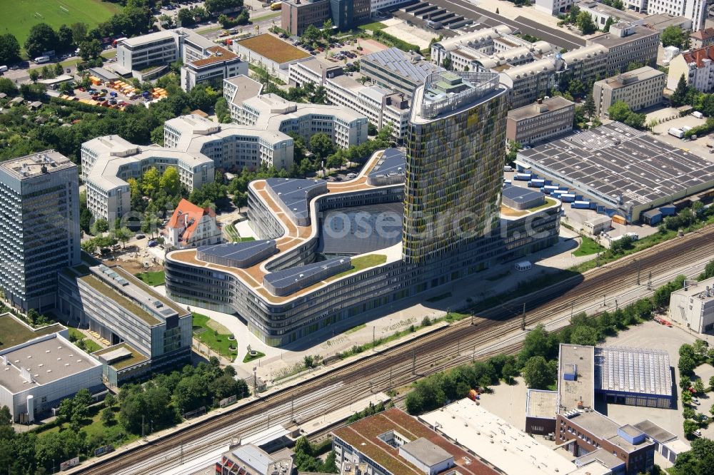 Aerial image München - The new build of the ADAC Headquaters at the Hansastrasse in Munich in the state Bavaria