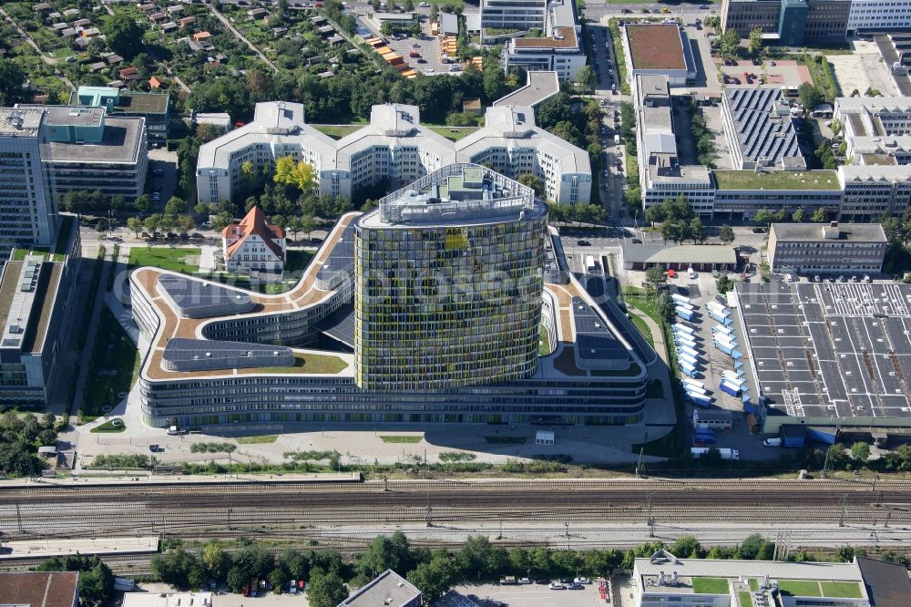 Aerial photograph München - The new build of the ADAC Headquaters at the Hansastrasse in Munich in the state Bavaria