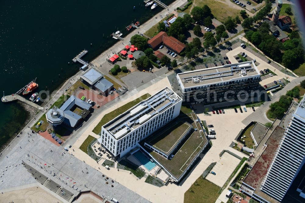 Lübeck from above - New construction high-rise construction site the hotel complex a-ja Resort Travemuende in Travemuende in the state Schleswig-Holstein, Germany