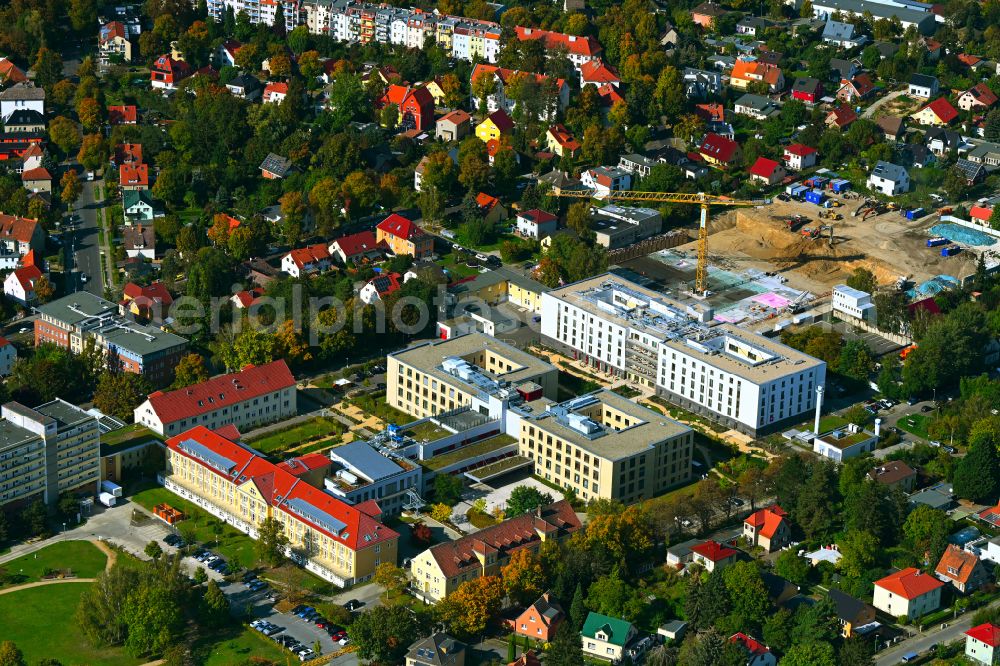 Aerial photograph Berlin - Construction site to build a new multi-family residential complex on street Muensterberger Weg in the district Kaulsdorf in Berlin, Germany