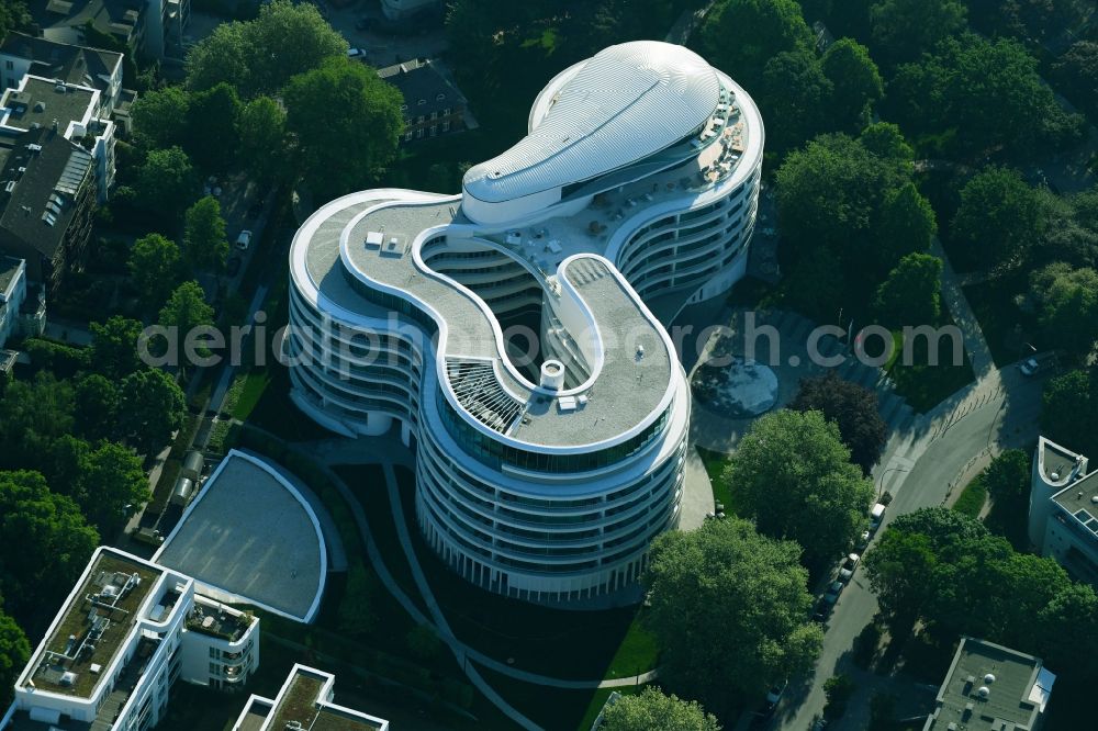 Aerial image Hamburg - New construction site the hotel complex Luxushotel The Fontenay an der Aussenalster im Stadtteil Rotherbaum in Hamburg