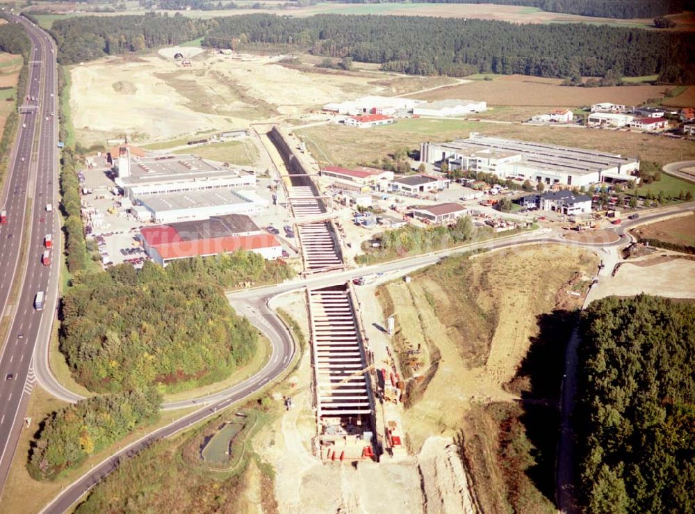 Stammham from the bird's eye view: 30.09.2002 Neubau der ICE Strecke Nünberg - Ingolfstadt