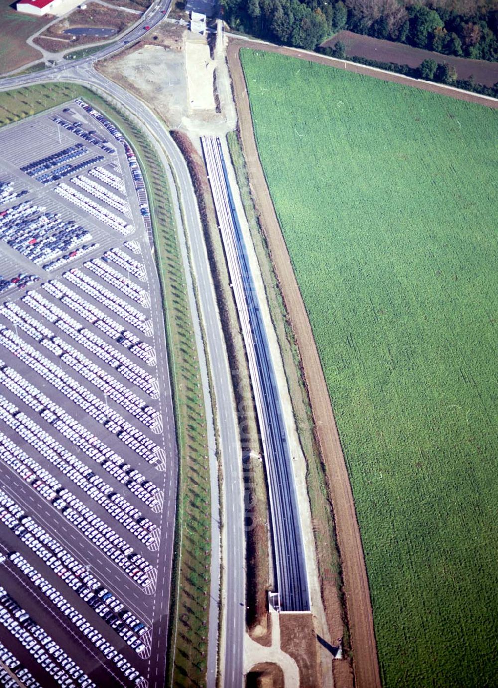 Aerial image Stammham - 30.09.2002 Neubau der ICE Strecke Nünberg - Ingolfstadt