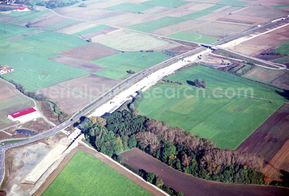 Stammham from the bird's eye view: 30.09.2002 Neubau der ICE Strecke Nünberg - Ingolfstadt