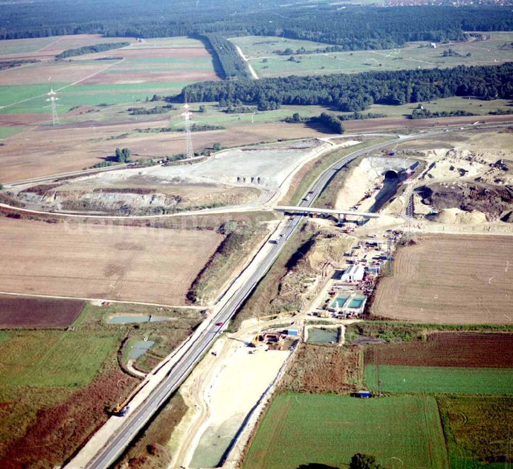 Stammham from above - 30.09.2002 Neubau der ICE Strecke Nünberg - Ingolfstadt