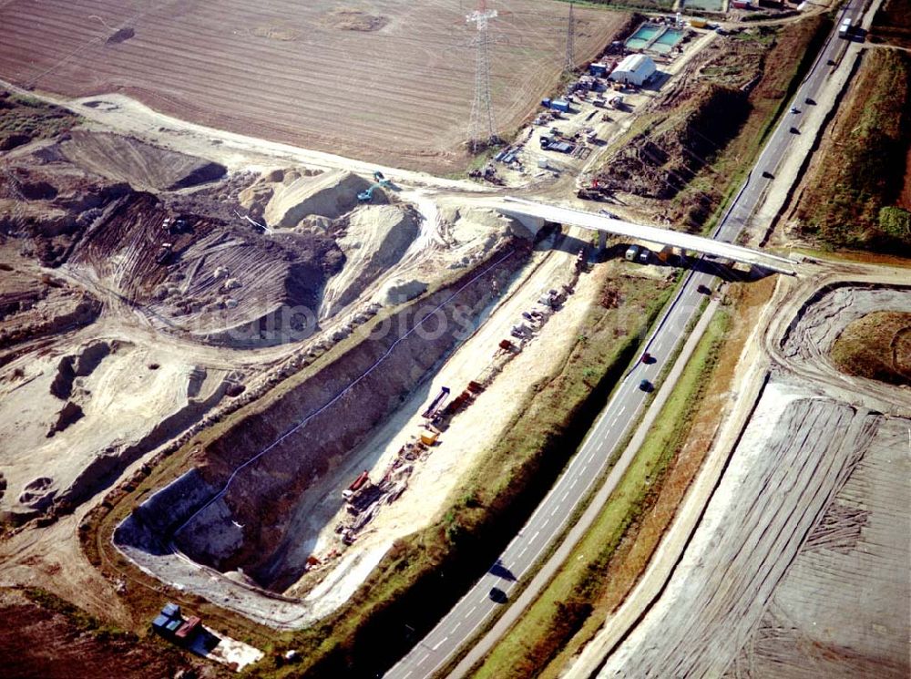 Aerial photograph Stammham - 30.09.2002 Neubau der ICE Strecke Nünberg - Ingolfstadt