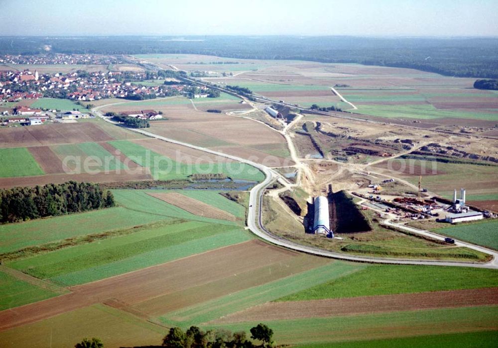 Stammham from the bird's eye view: 30.09.2002 Neubau der ICE Strecke Nünberg - Ingolfstadt