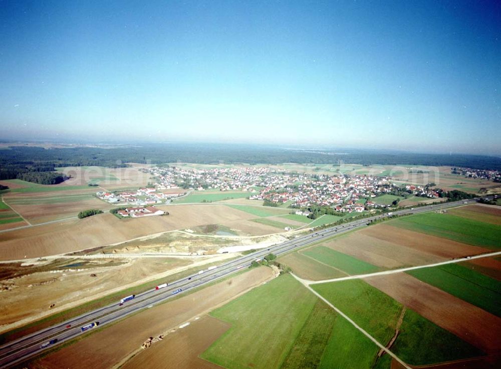 Stammham from the bird's eye view: 30.09.2002 Neubau der ICE Strecke Nünberg - Ingolfstadt