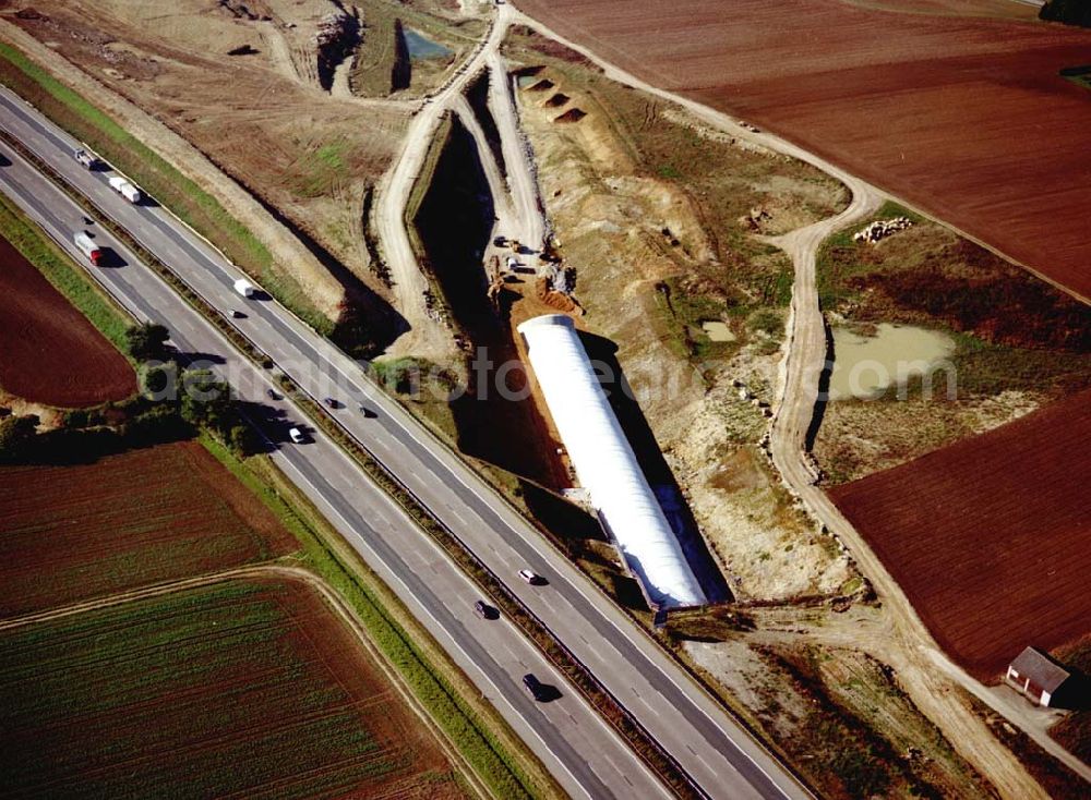 Aerial image Stammham - 30.09.2002 Neubau der ICE Strecke Nünberg - Ingolfstadt