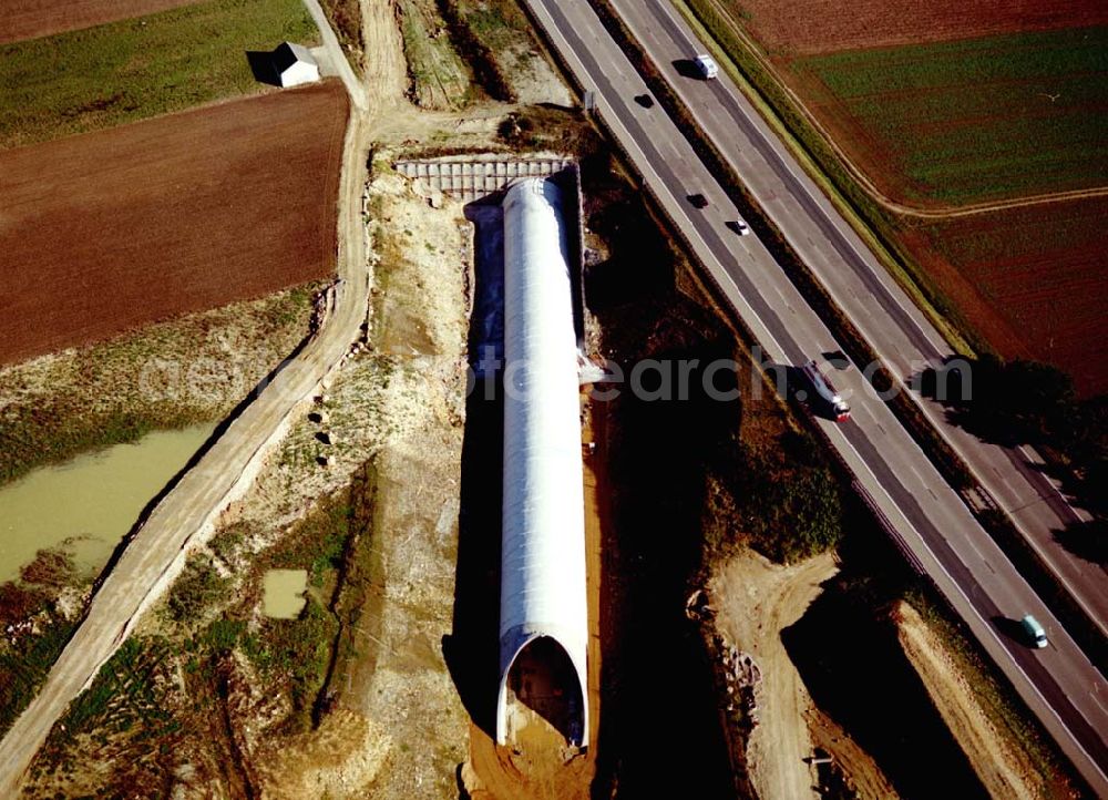 Aerial image Stammham - 30.09.2002 Neubau der ICE Strecke Nünberg - Ingolfstadt