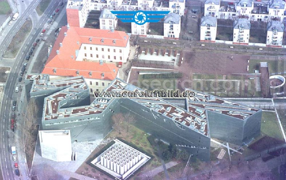 Aerial image Berlin - Kreuzberg - Neubau des Jüdischen Museums an der Lindenstraße in Berlin-Kreuzberg.