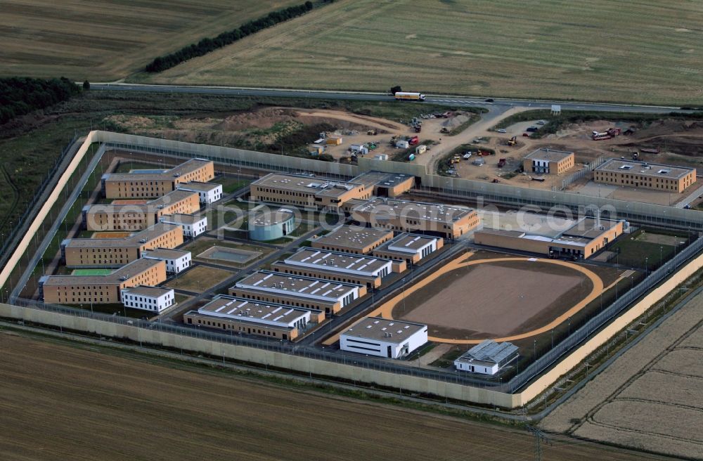 Aerial image Arnstadt - Construction of the Youth Detention Center (JSA) and the Thuringian new youth detention center (prison) in Arnstadt