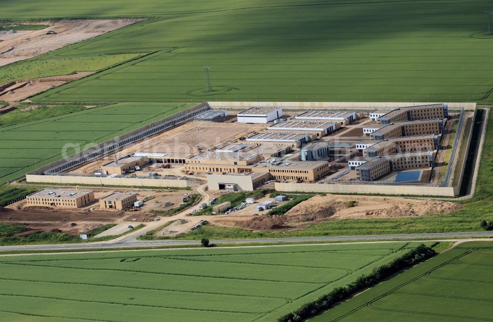 Arnstadt from the bird's eye view: Construction of the Youth Detention Center (JSA) and the Thuringian new youth detention center (prison) in Arnstadt