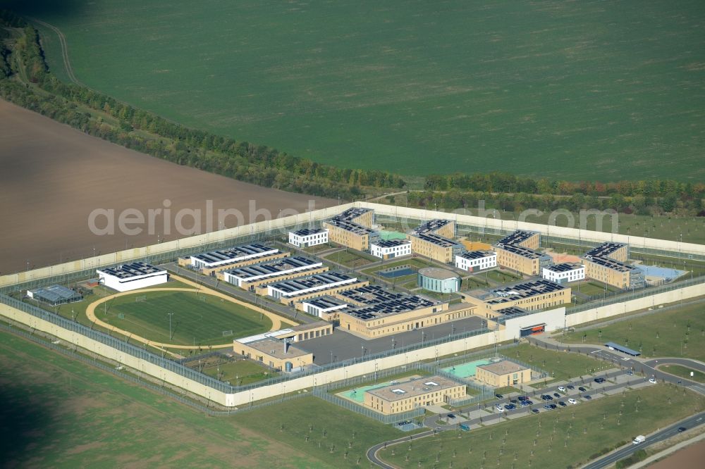 Aerial photograph Arnstadt - Construction of the Youth Detention Center (JSA) and the Thuringian new youth detention center (prison) in Arnstadt