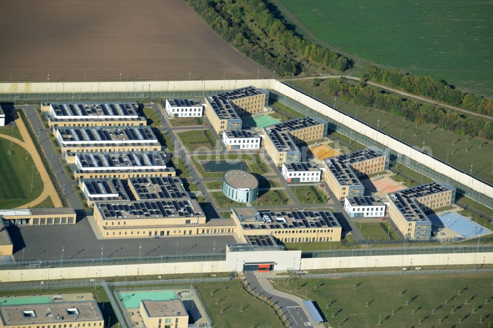 Aerial photograph Arnstadt - Construction of the Youth Detention Center (JSA) and the Thuringian new youth detention center (prison) in Arnstadt