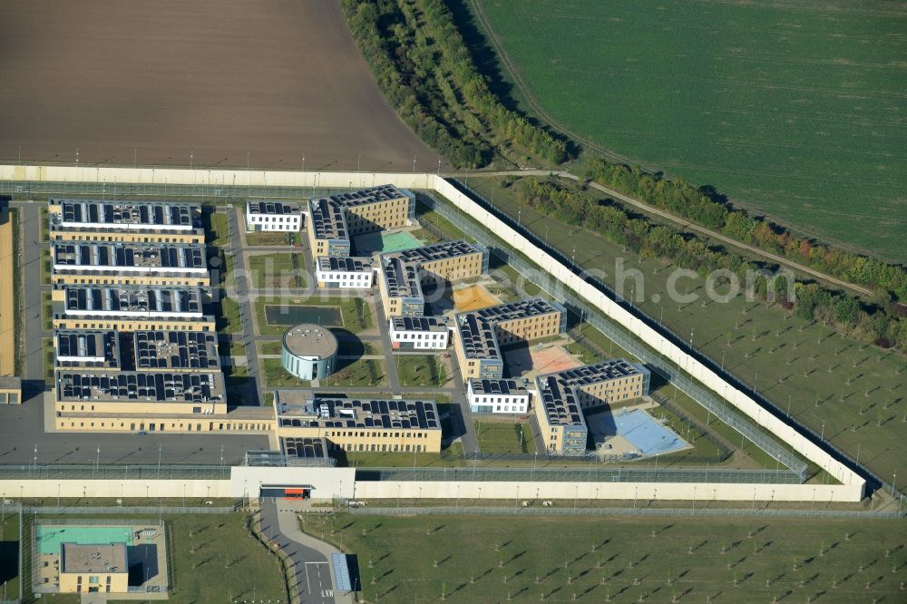 Arnstadt from above - Construction of the Youth Detention Center (JSA) and the Thuringian new youth detention center (prison) in Arnstadt